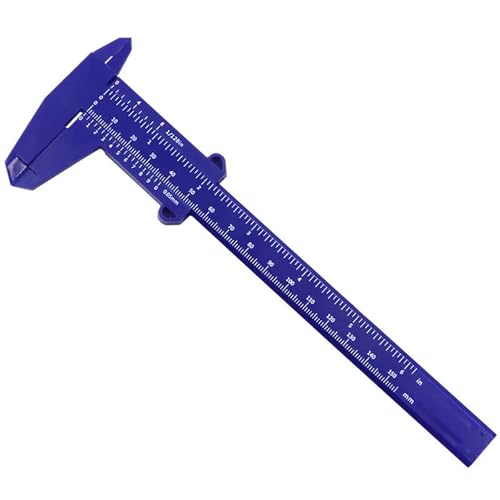 Vernier Caliper 0-150mm Regla Doble Plástico Azul miniatura 1