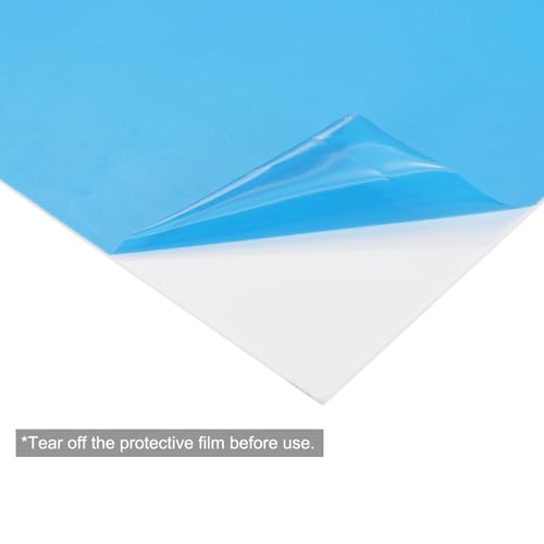 Image of MECCANIXITY White ABS Plastic Sheet 8 x 8 x 0.04 Inch for Building Model, DIY Crafts, Panel, Pack of 2 Pcs