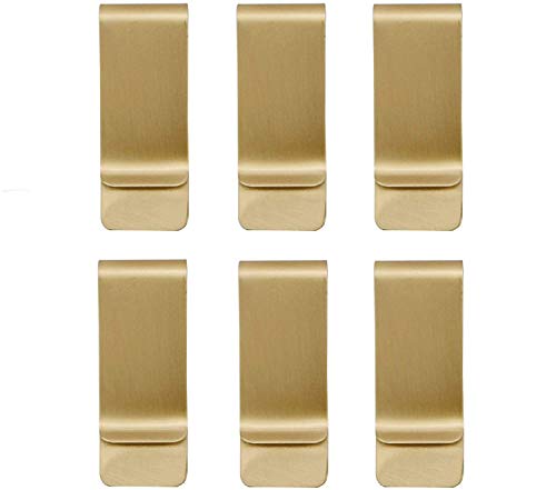 TWDRer 6 PCS Gold Money Clip Stainless Steel Money Clip Credit Card Holder Minimalist Wallet Classic Cash Holder Money Clip