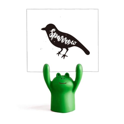 Support dessin animé grenouille porte-note et pince mémo pour bureau créatif