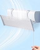 BANJEKT Deflector Aire Acondicionado Split de Aluminio y ABS, Difusor Aire Acondicionado Ajustable 360°, Déflecteur de Climatiseur Anti-Soplo con Lamas