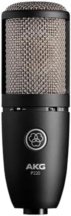 AKG P220 High-Performance Large Diaphragm True Condenser Wired Unidirectional Microphone (Black)