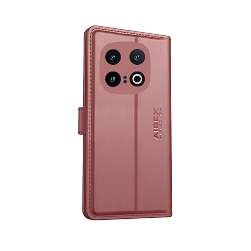 Image of AIBEX Compatible for iQOO 13 5G Flip Cover Leather Finish with Magnatic Closure | Inside TPU with Card Pockets | Wallet Stand | Complete Protection Flip Case -Brown