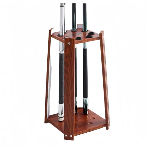 Tpptゴルフクラブスタンド パター ゴルフクラブ機器オーガナイザーラック8パター、 高さ60cm / 53cm のレトロな木製プールキュー収納スタンド、 ガレージ、ホームジム、練習クラブ用 (スクエア8ホール - レッド)