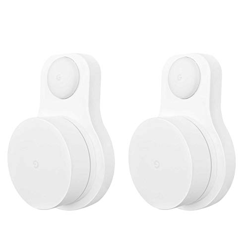 Koroao Outlet Wall Mount Holder for Google WiFi [2020 Model] - No Tools Required and No Cord Clutter Easy Moved Holder Bracket Compatible with for Google Mesh WiFi Route(2-Pack)