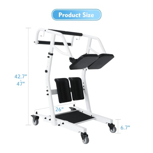 Image of Sit to Stand Lift for Elderly - Stand Assist Patient Lift with Sling, Patient Transfer Lift for Home Care Use, Mobility Lift Assist Transfer Device for Seniors, Adults & Disabled, 400lb Capacity