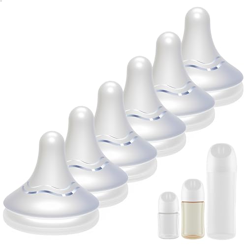 Image of Silicone Replacement Nipple Compatible with Pigeon Baby Bottle,Fit for Pigeon Baby Bottle Nipples,Size LL 9m+ 6 Count(Extra Fast Flow).