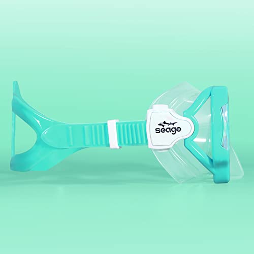 Kids Snorkel Mask Swim Diving Scuba Mask Snorkel Gear For Kids Boys Girls Youth, Anti-Fog 180° Clear View Soft Silicone Skirt Kids Pool Underwater Swim Goggles With Nose Cover, Snorkel Equipment #TOP7