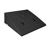 Qiawvio 軽量丈夫な段差 スロープ,滑り止め面トラック車いす 乗り物道路駐車アシスト 段差プレート・スロープ (19cm,ブラック) [並行輸入品]