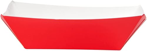 Vista 124 de Restaurantware Papel de periódico Bio Boat - 3" x 2" x 1" - Caja de 50 unidades Newsprint