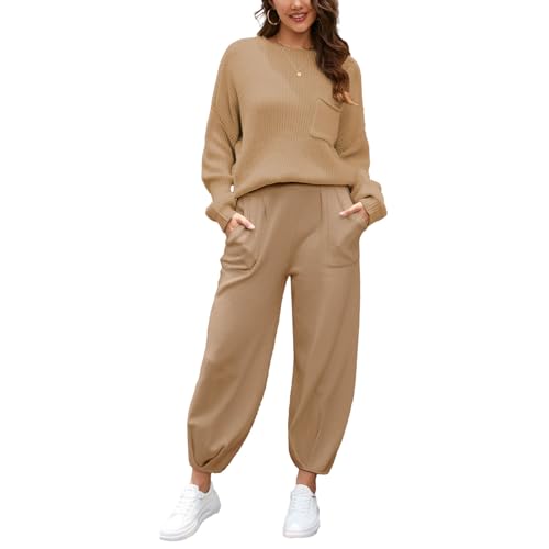 Ensemble 2 pièces tricoté amropi en maille premium pour un style élégant