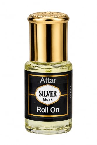 Image of Wildplay Silver Musk 3ml Roll-On Perfume - Smooth Musky Fragrance, Long Lasting Unisex Attar, Alcohol-Free Premium Perfume Oil, Pocket Friendly Travel Size Scent for Daily Wear & Special Occasions