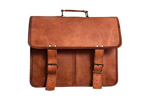 LLB Leather Arts Sac Messager en Cuir de 16 Pouces pour Hommes et Femmes Sacoche pour Ordinateur Portable à bandoulière 030 Cover