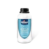 BLUEBIRD Studio Acrylic Gesso - Liquid Gesso Primer for Arylic Painting, Surface Prep Medium (White, 16.9 Fl Oz)