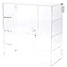 Plymor Clear Acrylic Rectangular Locking Display Case, 3 Shelves, 16.5