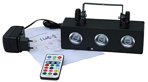E-Lektron MS-3 Multi-Spot Lichteffekt 3-fach LED Strahler R/G/B Musiktakt gesteuert