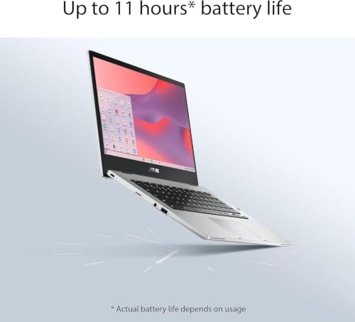 Image of ASUS Chromebook Flip CX1 2-in-1 Laptop (14 inch FHD Touchscreen, Intel Celeron N4500, 8GB RAM, 192GB Storage (128GB eMMC + 64GB SD Card)), Convertible for Student, Home, Spill-resistant, Webcam, Chrome OS