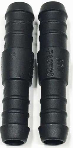 Image of 2 x 12mm-10mm Plastic Barbed Reducer Adapter Hose Connector Fuel Pipe Joiner