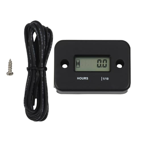 アワーメーター - リアルタイム RPM 表示、デジタルミニタコアワーメーター | アワーメーターオートバイタコアワーメータータコメーター|芝刈り機スノーモービルマリンボート除雪機バイク Atvs 高圧洗浄機用