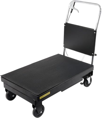 ELMAG Scheren-Hubtischwagen hydraulisch 225kg | Tragkraft 225kg | Hubhöhe 710mm | Tischabmessungen 708x450mm | Höhenverstellbar | Hebebühne | Scherenhubwagen
