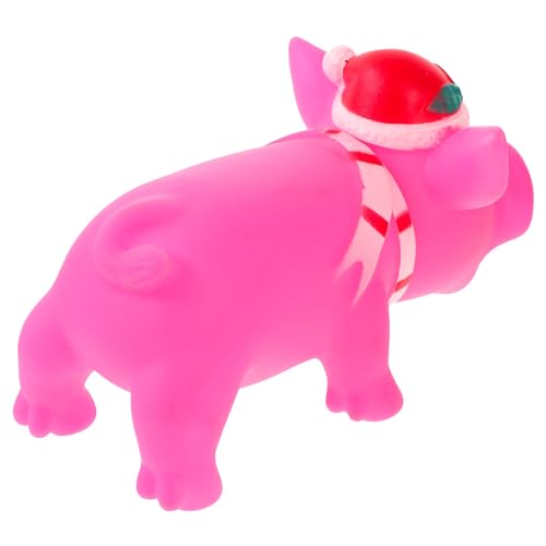 KOCKSHION Interaktives Hundespielzeug Schwein aus Latex Quietschendes Kauspielzeug für Welpen Stimuliert Kaubedürfnis und Fördert Zahnreinigung für Täglichen Gebrauch Zufällige Farbe
