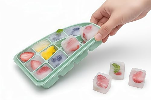 Set de 2 moldes flexibles para hielo con tapa miniatura 5