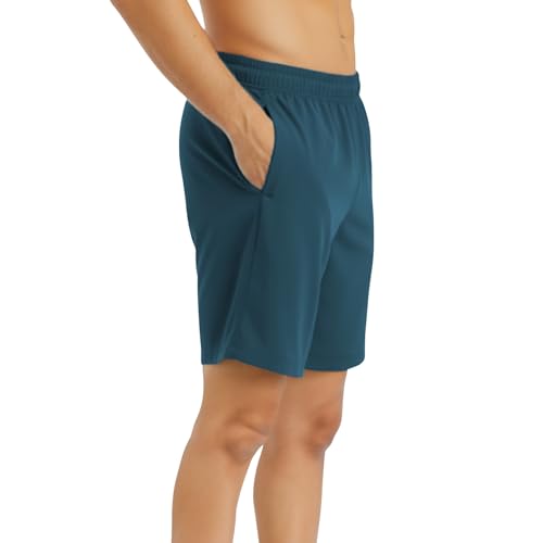 Image of NINQ Workout Half Pant for Man | Gym Shorts for Men with Drawstring Waist & 2 Zipper Pockets | Stylish Lightweight Shorts Pant for Men Sports