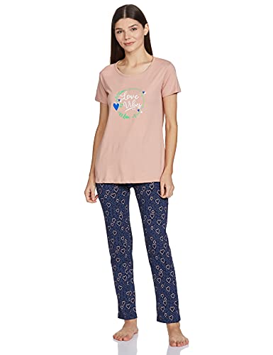 Image of Rupa Women's Cotton Hearts Pajama Pack of 1 (1352A02-DUSTY Rose-L