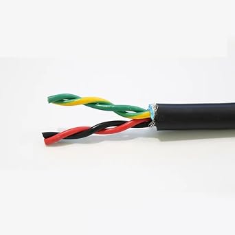 4-core 5-Meter Twisted Pair Shielded Cable 20 22 18 17 16 24awg PVC Pure Copper core Communication Signal Soft Control Cable5 Meters Price,4 CORES_20 AWG 0.5MM