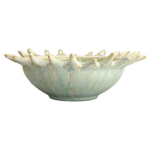 Creative Co-Op Celadon Stoneware Sunburst Shaped Serving Centerpiece-Bowls