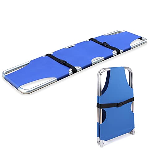 Civière pliable en aluminium et cuir Oxford pour le déplacement de patient à domicile