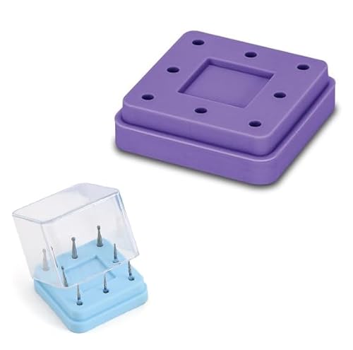 American Goods BUR81916 2 Pcs Dental Bur Block Silicone Square Magnetic Autoclavable 8 Capacity thumb #1
