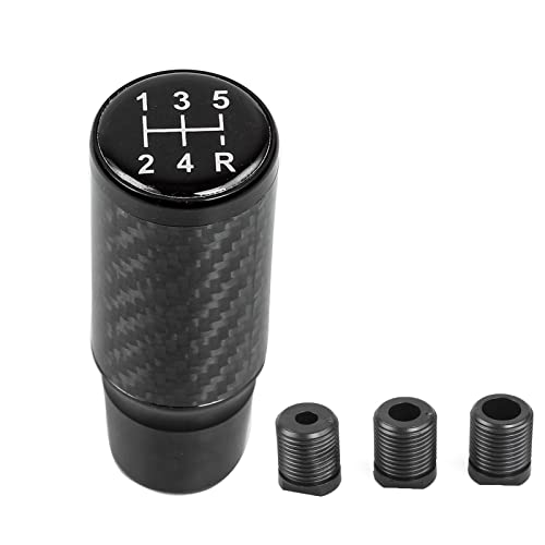 muge racing Gear Shift Knob，Car Gear Knob Shifter 5 Speed Universal Aluminum Gear Shifter Stick with 3 Adapters(Black)