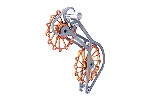 Swishti Titanium Road Cyclocross Gravel Bicycle Bike Rear Derailleur Oversized Pulley Wheel System Cage Ospw For Shimano Ultegra/Dura Ace 6700/6800/7800/7900/7970/9000/9070 10/11 Speed Use (Gold) #TOP3