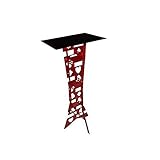 Enjoyer Aluminum Alloy Magic Folding Table Poker Table for Magicians Accessories Magic Tricks Stage Illusions Gimmicks (Red)