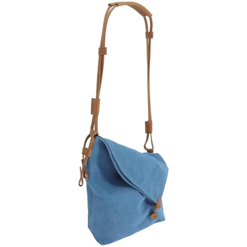 Sac bandoulière en toile bleu mixte grand confort pour voyage et quotidien