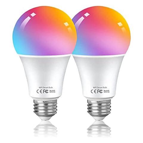 Bombillas Alexa E27 WiFi inteligente LED 9W 806LM Lámpara Cover