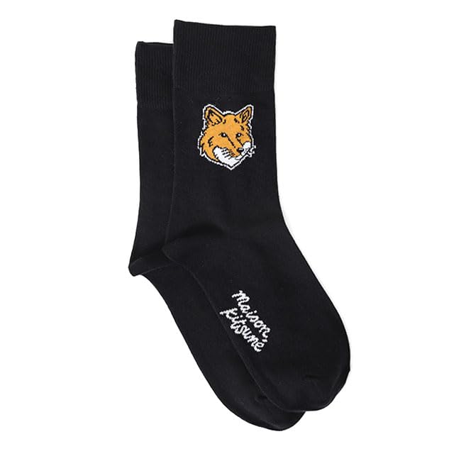 Amazon | Maison Kitsune メゾンキツネ フォックスロゴ ソックス