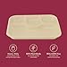 Chuk 4 Compartment Bagasse Divided Plates, 12 x 9.5 Inch Heavy Duty Compostable Lunch Trays (25 Pack), Disposable Sectional Plates for School Lunch, Cafeteria, Catering & Buffet