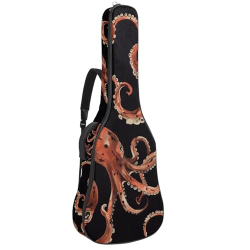 Étui souple pour guitare acoustique 109 cm étanche avec sangle de transport et poches de rangement