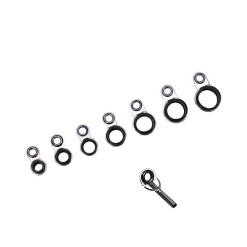 Shurhome Fishing Rod Guides Set Tip Repair Set Rod Repair Set Fishing Accessories Fishing Rod Guide Rings Fishing Rod Guides Tip