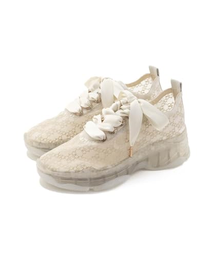 [ランダ] スニーカー シアーモノグラムスニーカー レディース PH35265 クリーム 25.5 cm