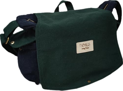 Image of ROUGH CANVAS COTTON MESSENGER BAG /BRASS ZIPPER CLOSURE /HANDMADE /ANTIQUE /VINTAGE /ECO LOVELY /UNISEX /SUSTAINABLE /HIGHLY DURABLE /WASHABLE /NATURAL