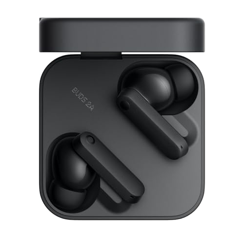 CMF BY NOTHING Buds 2a cuffie bluetooth, Bluetooth 5.4 Cancellazione attiva del rumore di 42 dB in ear auricolari,35,5 ore di gioco,4 HD Mics,12.4mm Bio-Fiber Driver Deep bass sound IP54 Grigio scuro