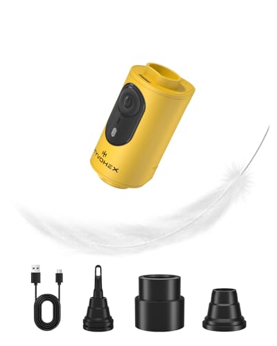 Portable Air Pump for Inflatables 2oz Ultra-Fast Mini Electric Air Pump with Rechargeable to Inflate Deflate Air Mattress Pump Perfect for Camping Pool Floats Sleeping Pads Vacuum Storage Bags