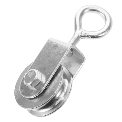 Mikikit Lifting Pulley Wheel Stainless Steel Swivel Pulley Cable Trolley System Heavy Duty Pulley Block for Gym Use