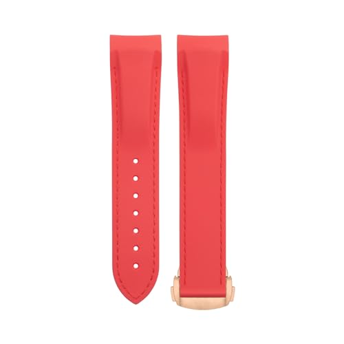 Bracelet Omega Seamaster 300 en caoutchouc flexible premium et boucle or rose