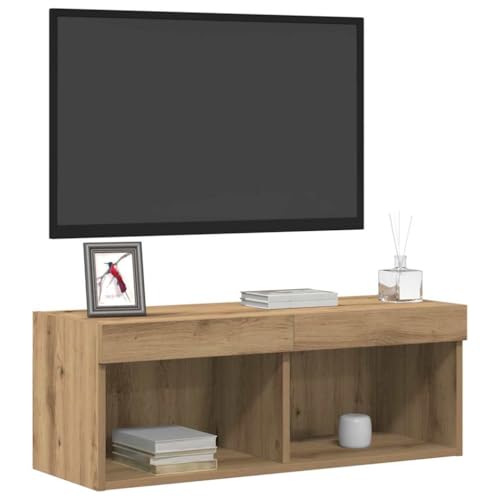 Meuble TV en chêne artisanal compact pour optimiser les petits salons - 4