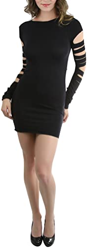 Image of ToBeInStyle Women's Stretch See Through Fishnet Novelty Mini Rave Party Dress