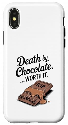 Death by Chocolate Worth It 面白い ハロウィン スマホケース iPhone X/XS 用